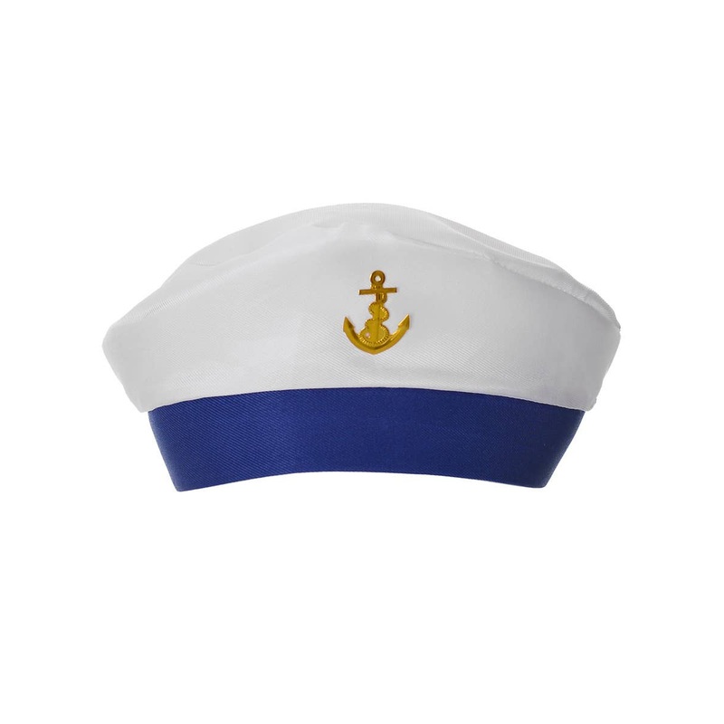 Seaworthy Sailor Costume Hat with Gold Anchor