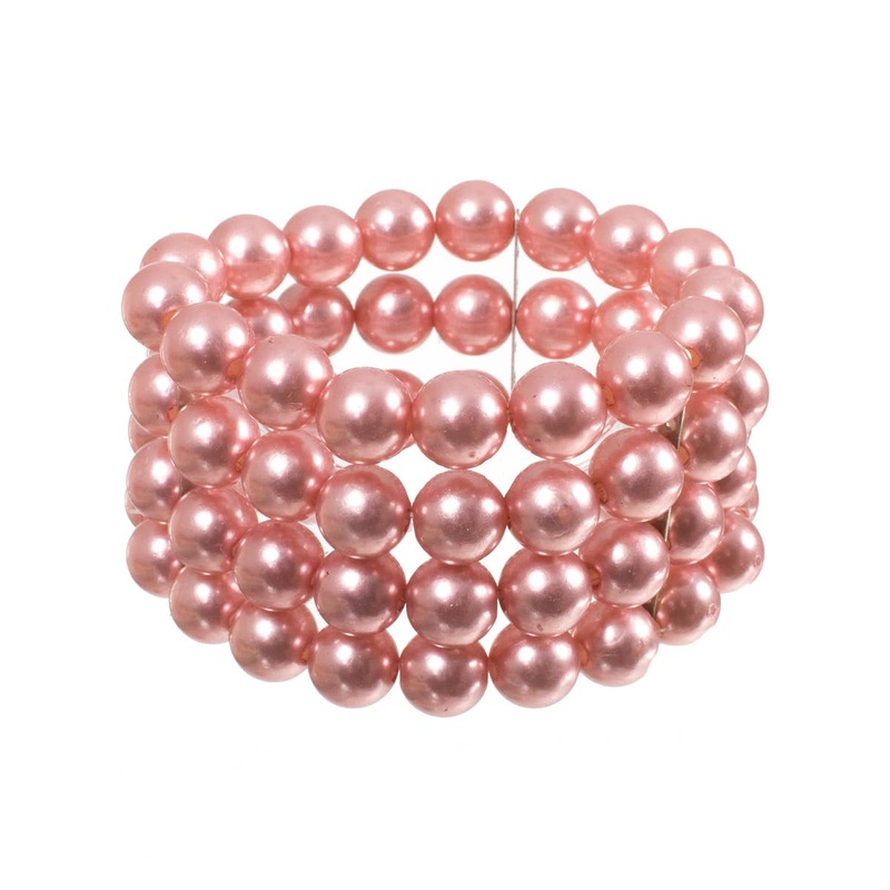 1920s Rose Gold Faux Pearl Flapper Costume Bracelet