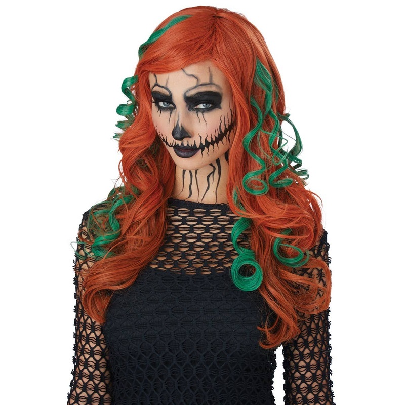 Root of All Evil Womens Ginger and Green Halloween Costume Wig