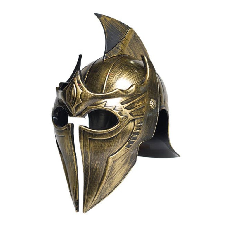 Spartan Warrior Antique Gold Costume Helmet