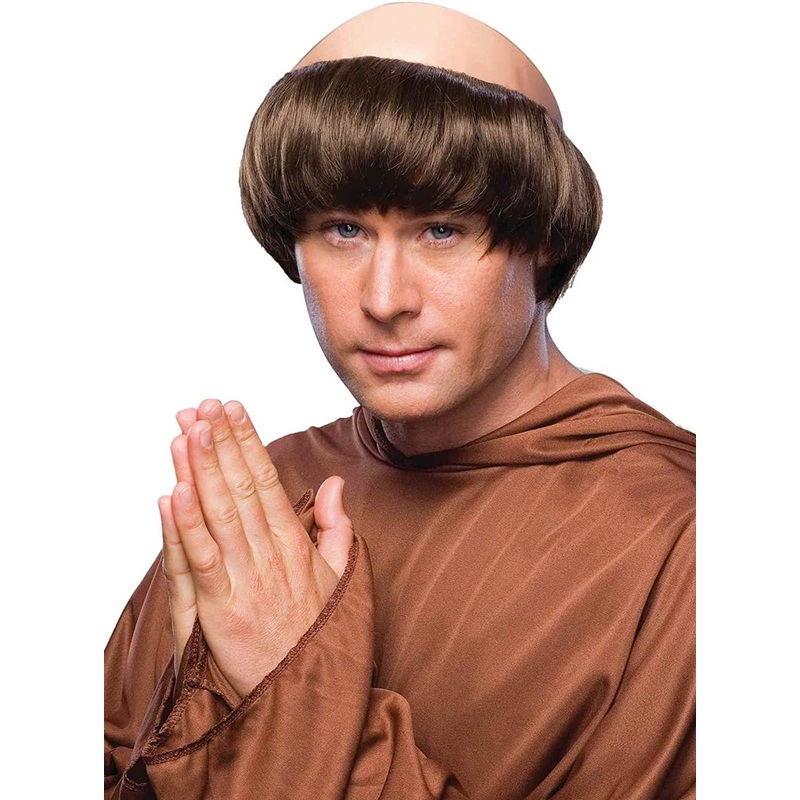 Religious Monk Adult Bald Head Wig