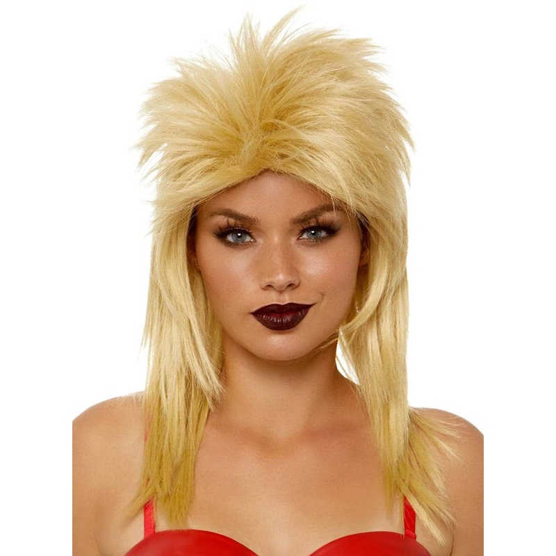 Rock Star Blonde Unisex Adults Mullet Costume Wig