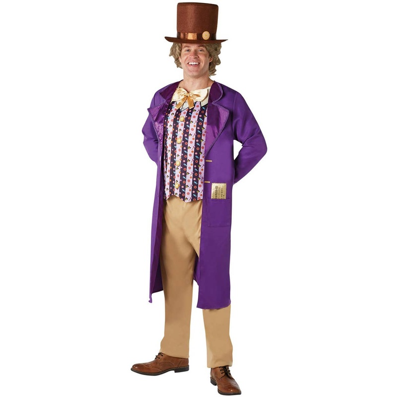 Willy Wonka Roald Dahl Mens Book Week Costume Standard
