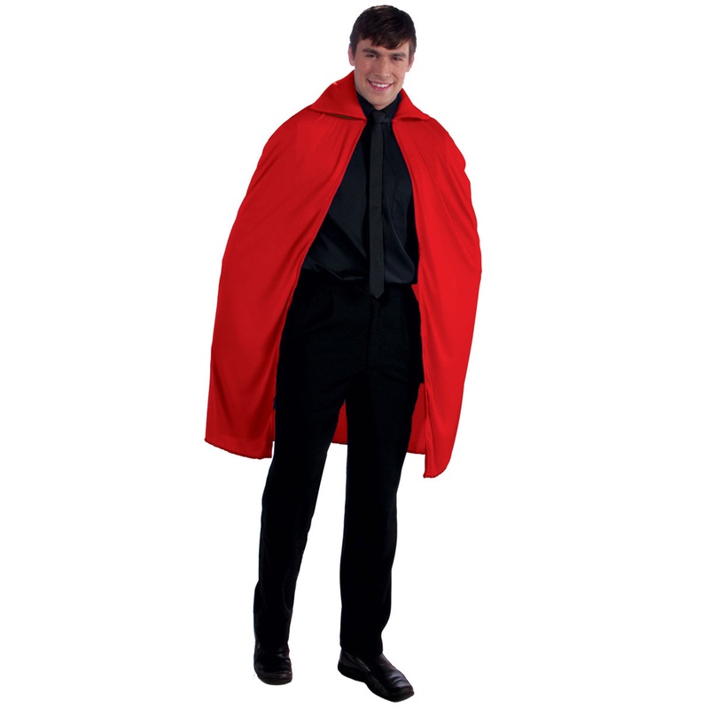 Basic Adults Red Fabric Costume Cape