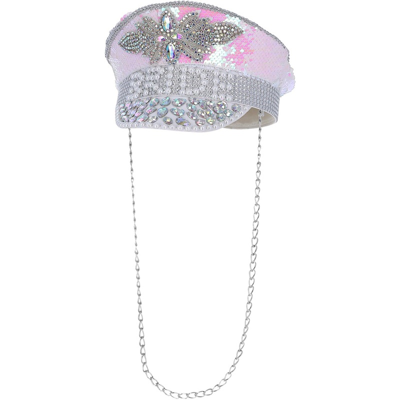 Bride Sequin And Pearls Deluxe Hens Night Hat
