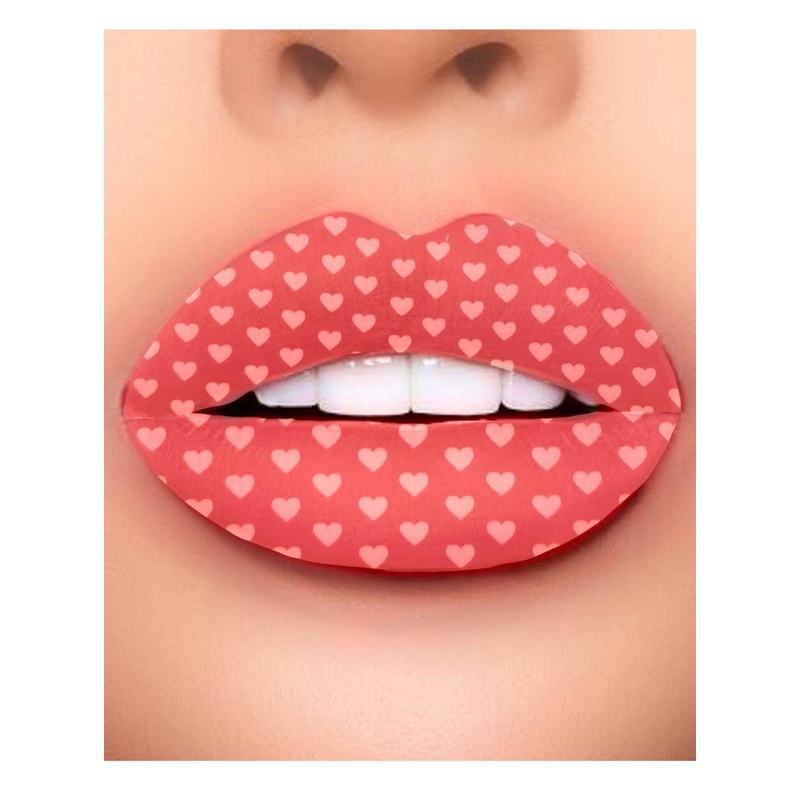 Kingdom Hearts Red and White Heart Temporary Lip Tattoo Costume Makeup