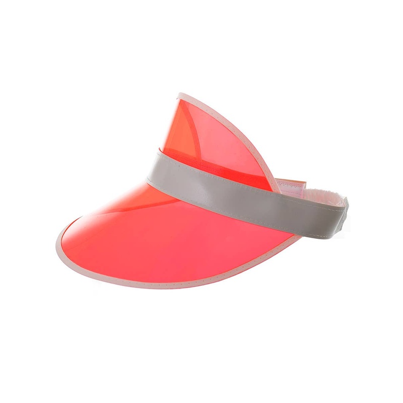 80s Red Party Sun Visor Costume Hat