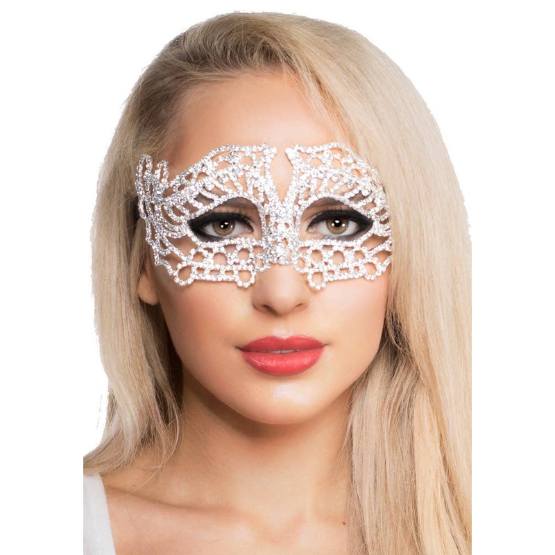 Razzle Dazzle Metal Rhinestone Masquerade Mask