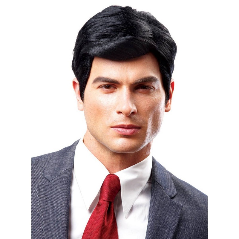 Real Man Short Black Costume Wig
