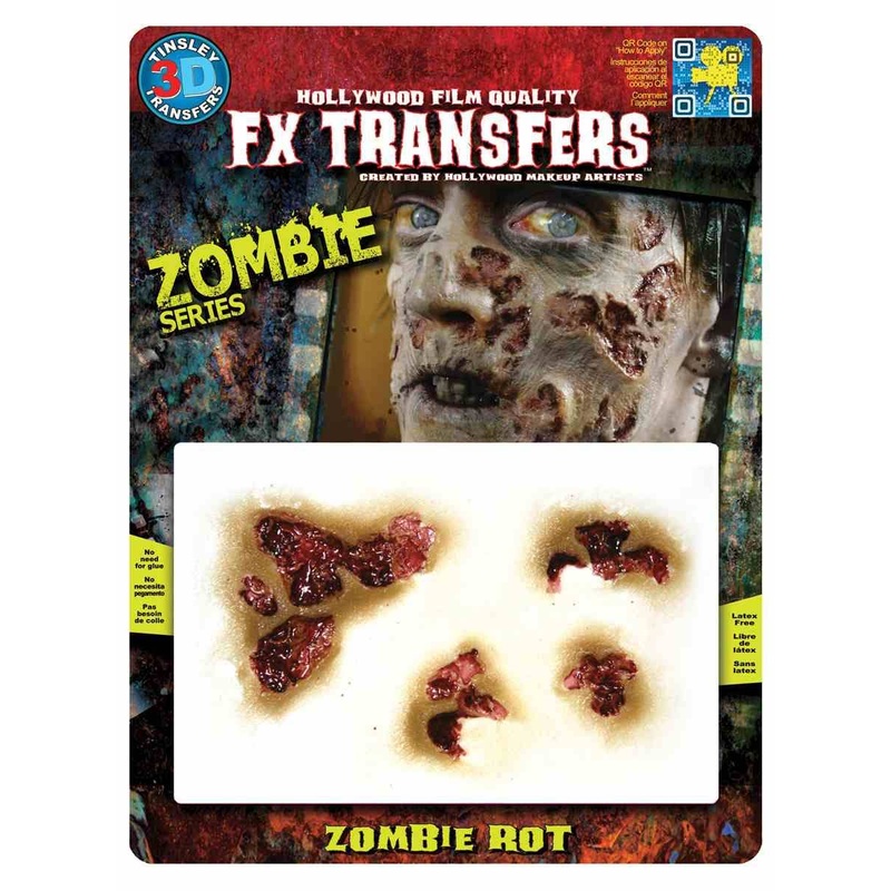 Zombie Rot 3D Latex Free Realistic Halloween Wound