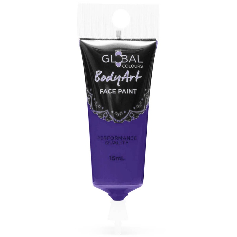 Global Bodyart Purple 15ml Tube Liquid Makeup