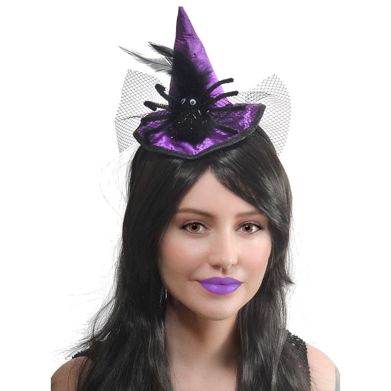 Mini Purple Witch Hat Costume Headband