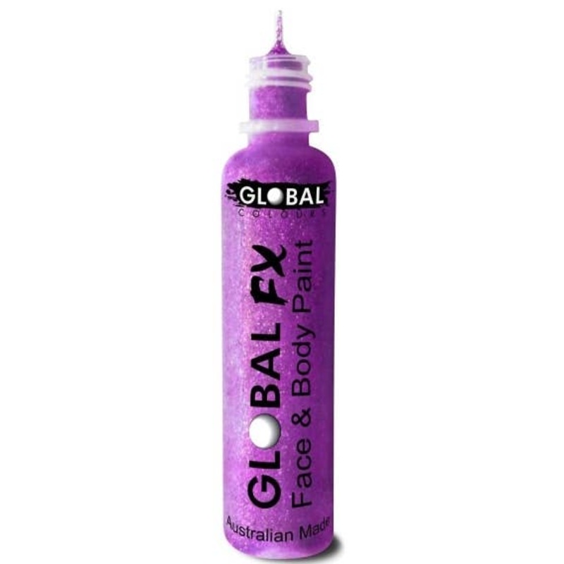 Sparkling Purple Face and Body Glitter Applicator Tube