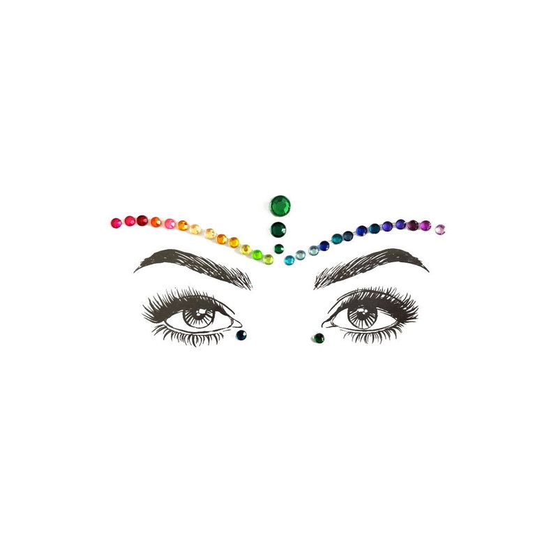 Diamond Daze Stick On Pride Face Jewels