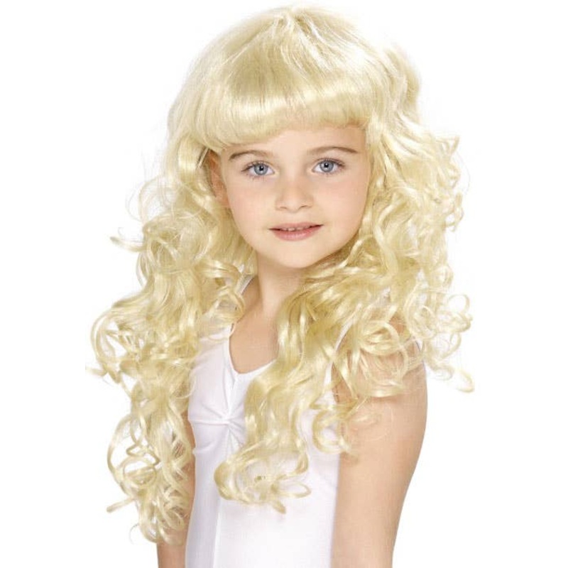 Princess Girls Blonde Curly Wig
