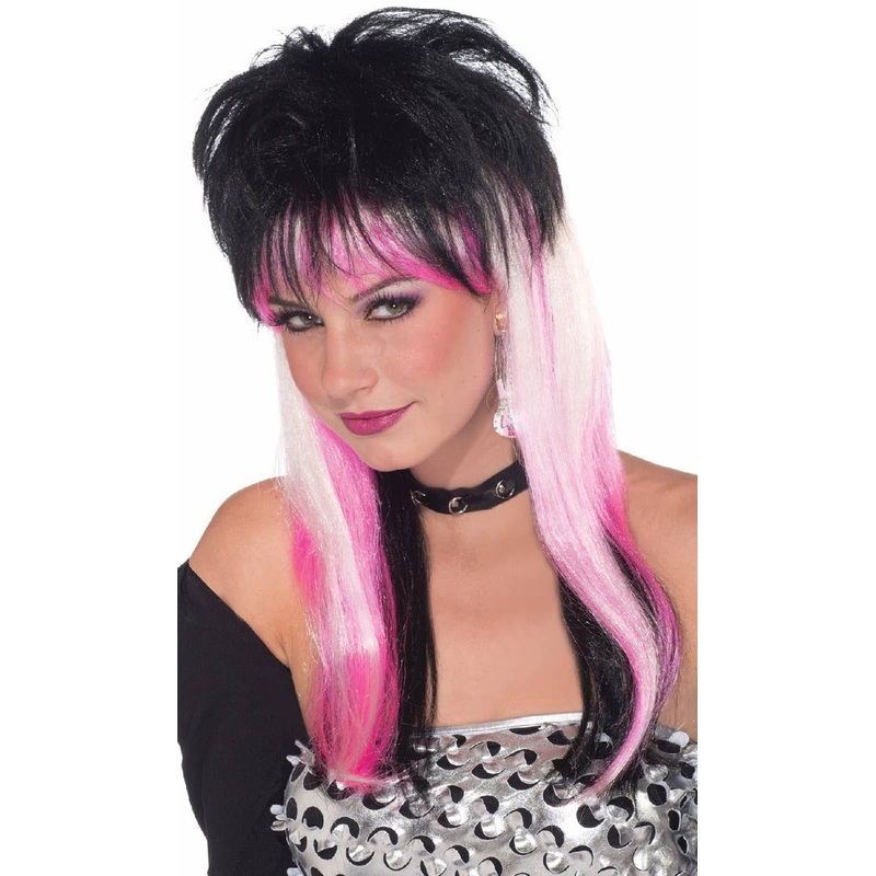 Punk Rock Ravin’ Womens Gothic Mullet Costume Wig