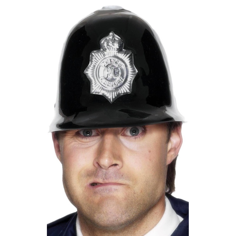 British Police Officer Adults Black Costume Hat