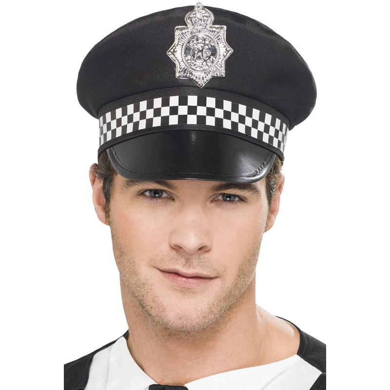Police Officer Black Costume Hat