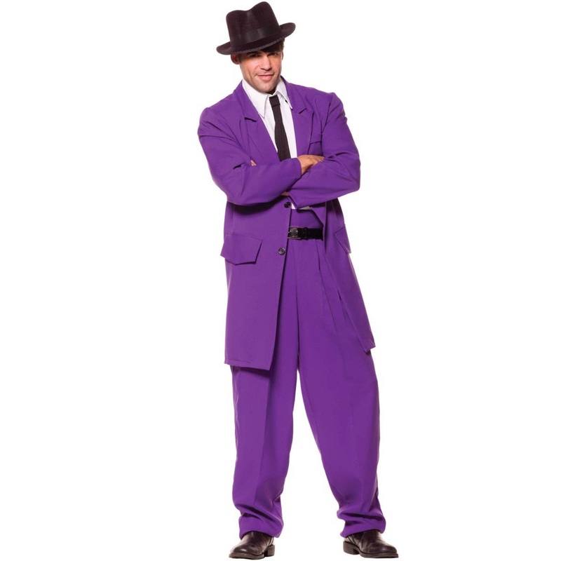 1940s Mens Purple Zoot Suit Plus Size Costume XXLarge