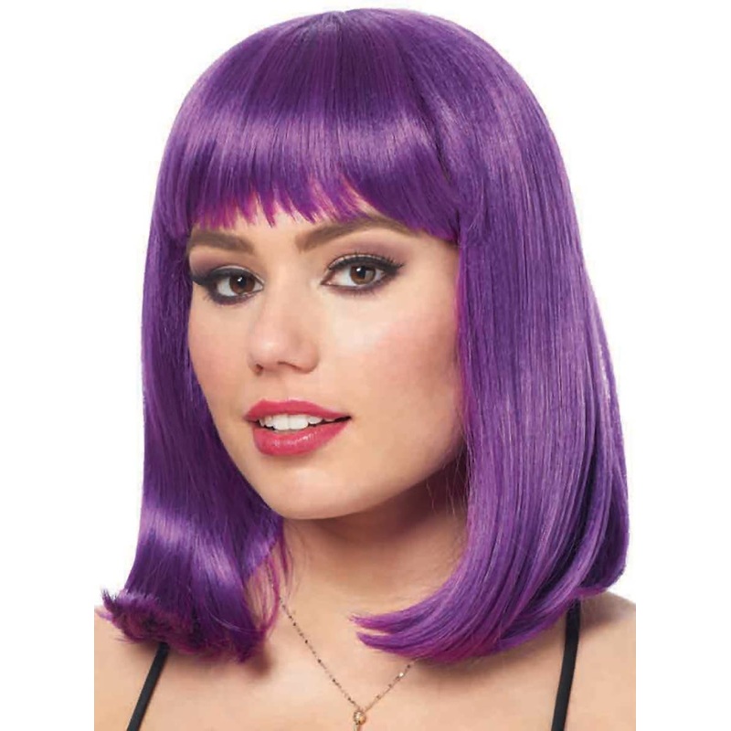 Deluxe Womens Peggy Sue Purple Bob Costume Wig