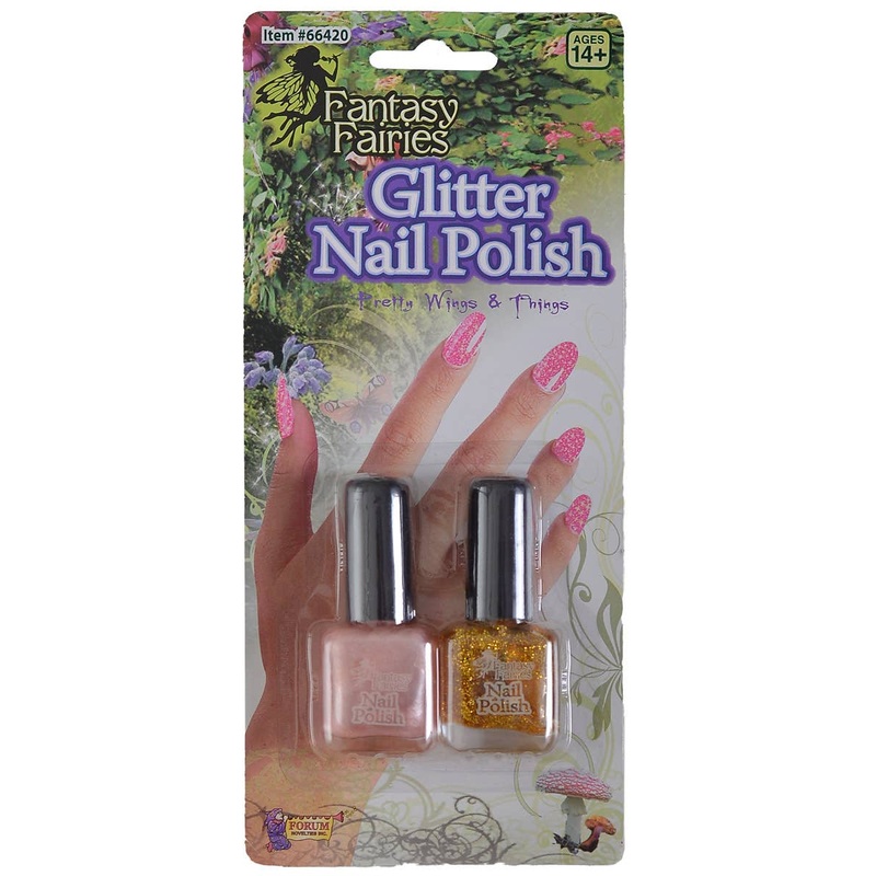 Fantasy Fairy Pink Pearl and Gold Glitter Nail Polish Pack