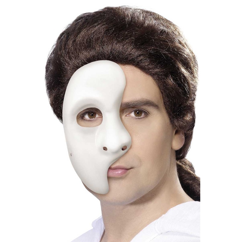 Phantom Of The Opera White Half Face Masquerade Mask