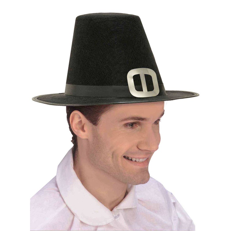 Tall Black Mens Pilgrim Cockel Hat
