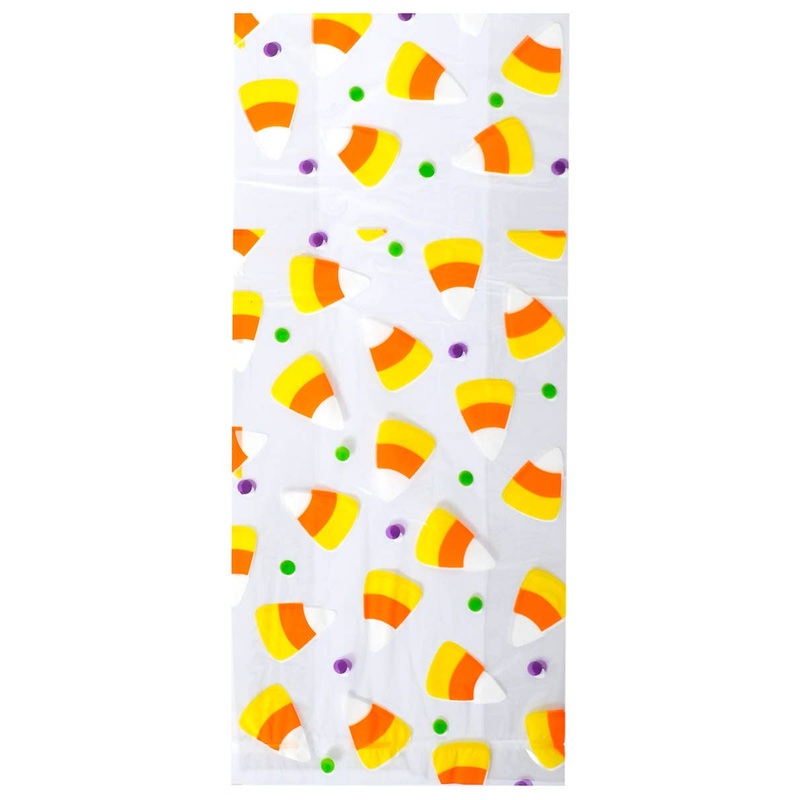 Candy Corn Print 25 Pack Cello Halloween Party Bag