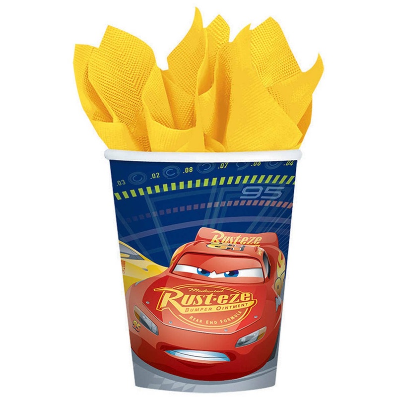 Cars 8 Pack 266ml Paper Cups