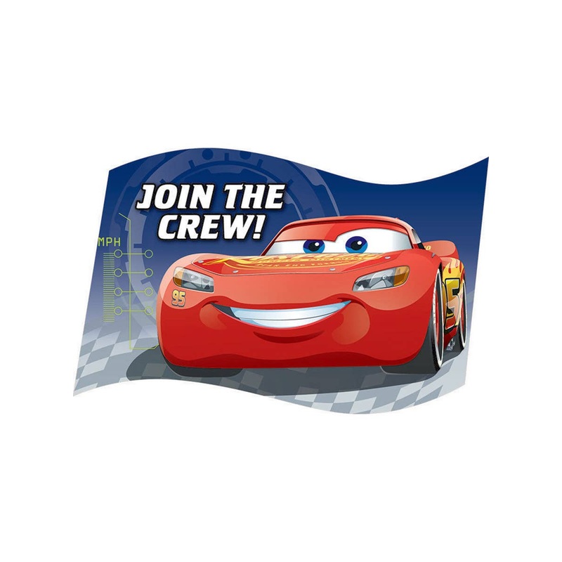 Cars Pack of 8 Birthday Party Invitations