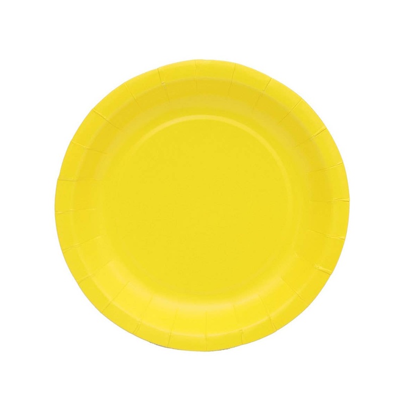 Dandelion Yellow 20 Pack 18cm Round Paper Plates