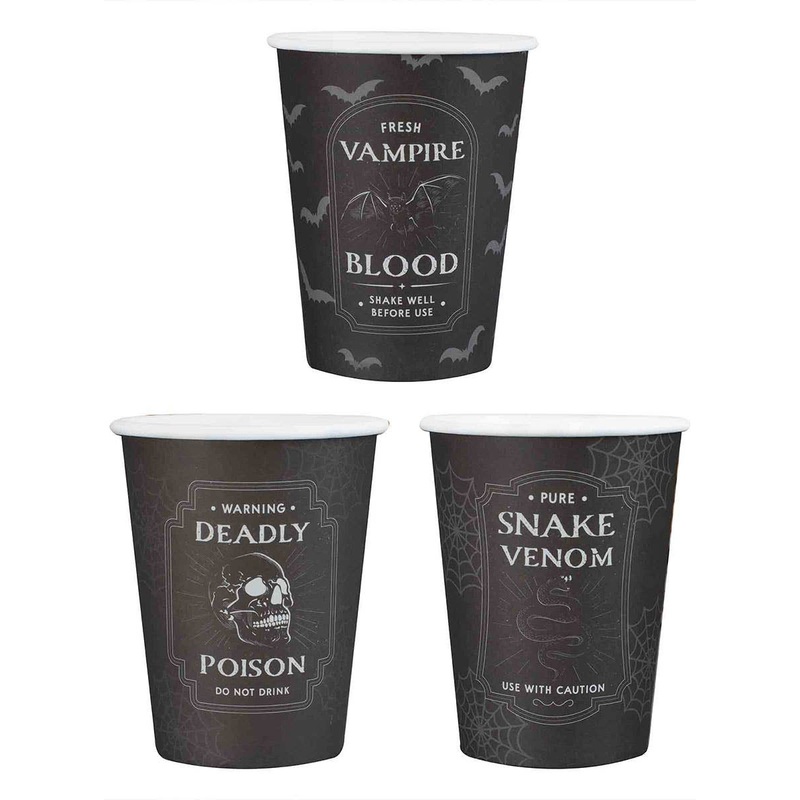 Deadly Soiree 8 Pack Paper Halloween Cups