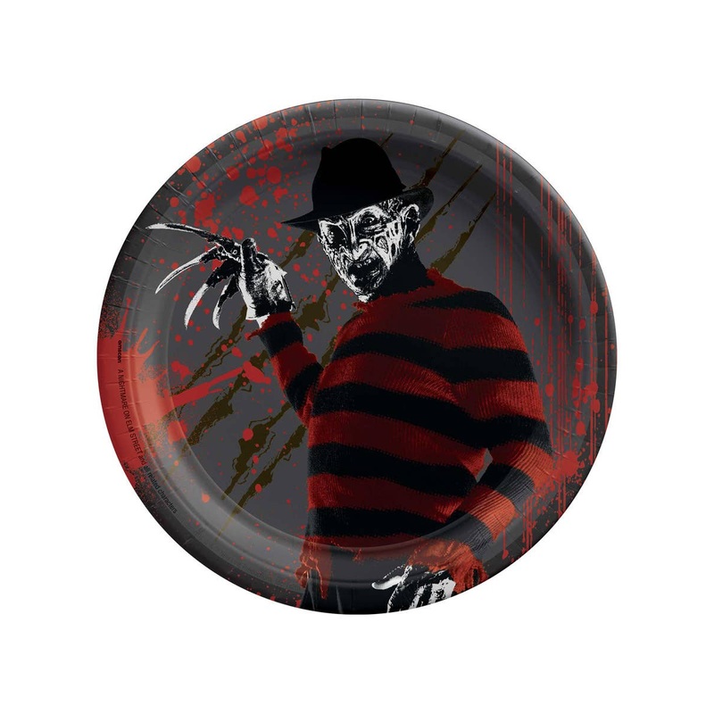 Freddy Krueger 8 Pack 17cm Halloween Paper Plates