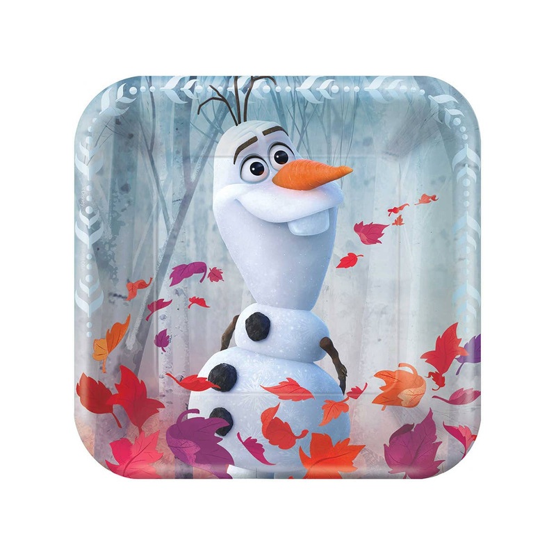 Frozen 2 Pack of 8 Small 17cm Square Paper Plates