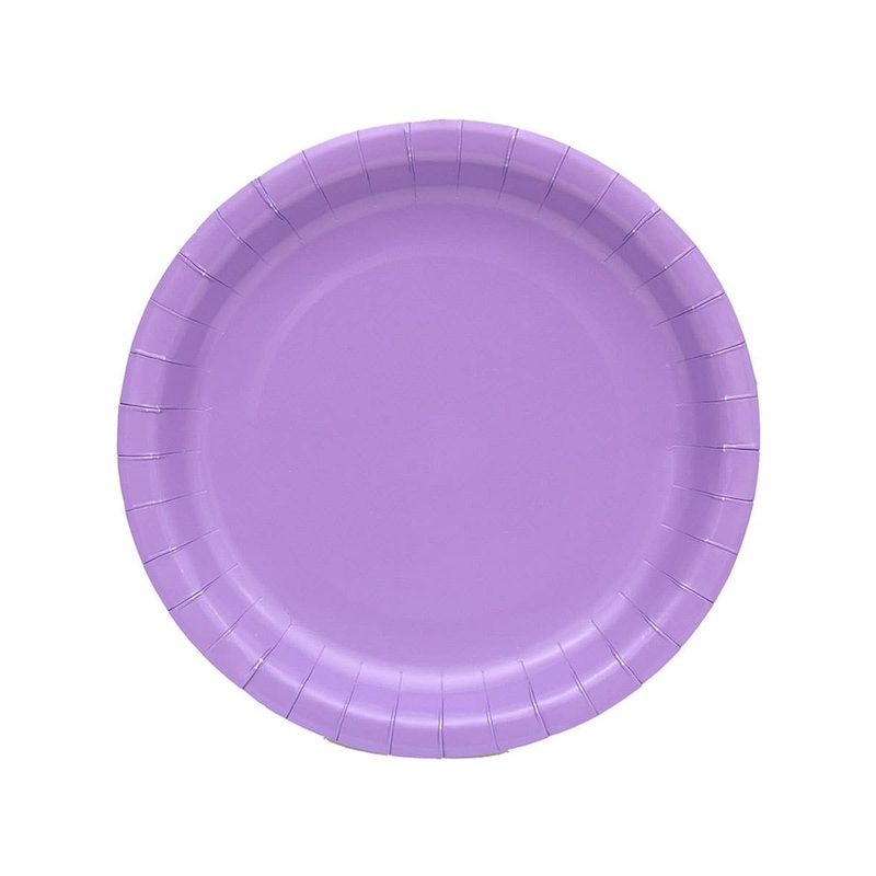 Lavender Purple 20 Pack 23cm Round Paper Plates