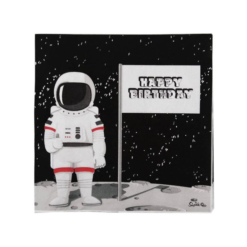 Space Astronaut 33cm Happy Birthday Party Napkins
