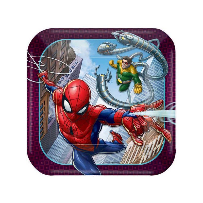 Spiderman 8 Pack Small 17cm Paper Plates