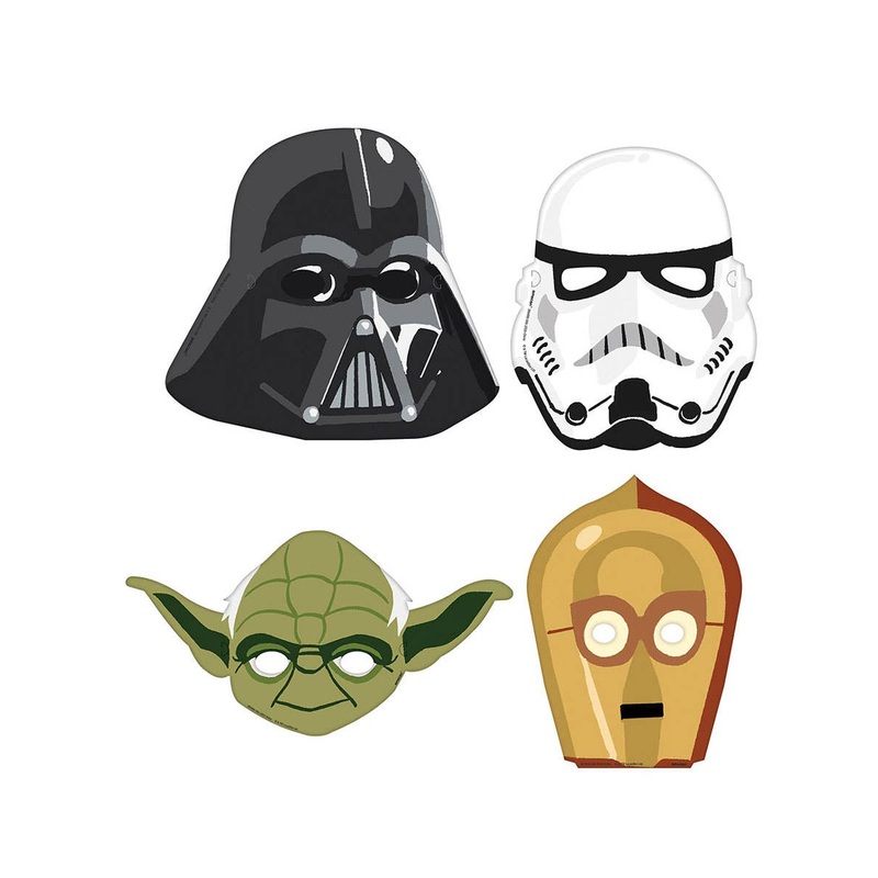 Star Wars Galaxy 8 Pack Paper Party Masks