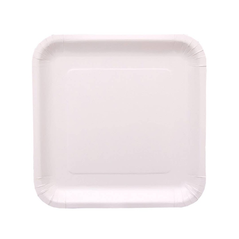 White 20 Pack 23cm Square Paper Plates