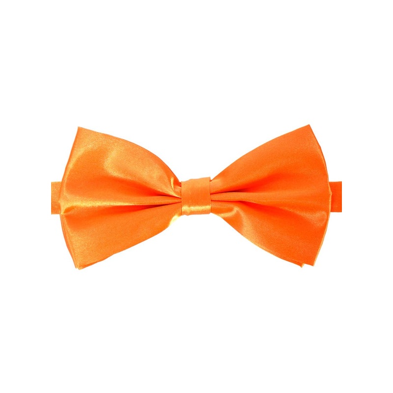 Adjustable Orange Satin Bow Tie Costume Accessory
