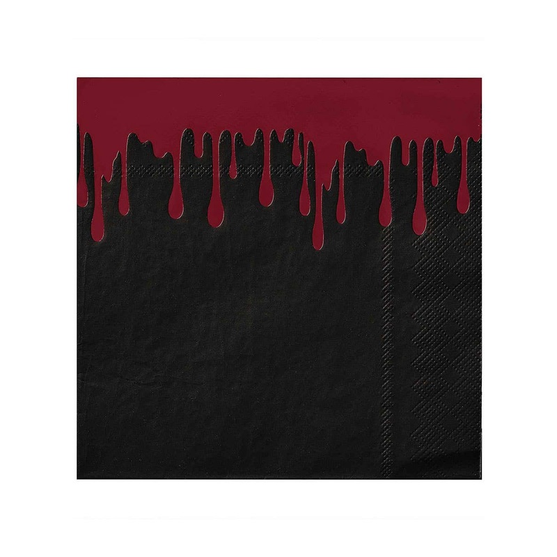 Fright Night Blood Drip 16 Pack Halloween Napkins