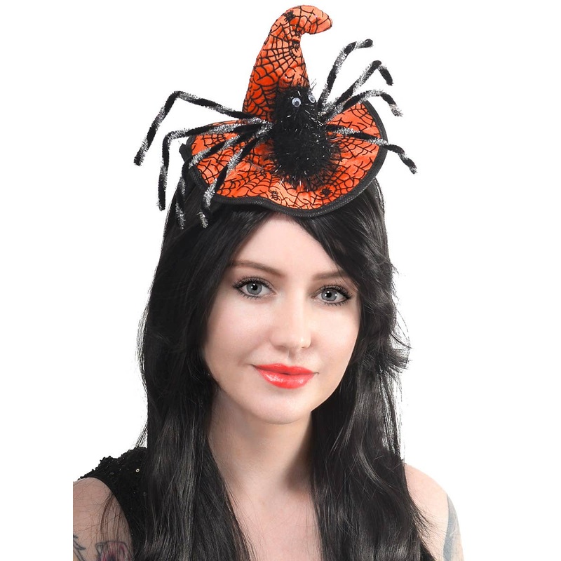 Mini Orange Witch Hat Costume Headband