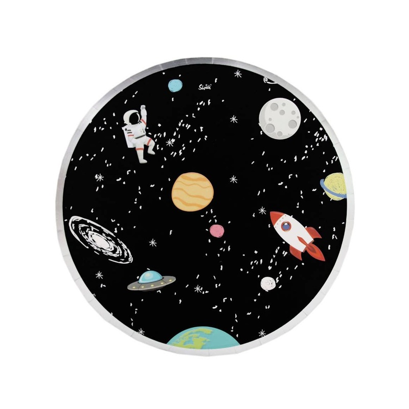 Space Astronaut 23cm Pack of 12 Paper Party Plates