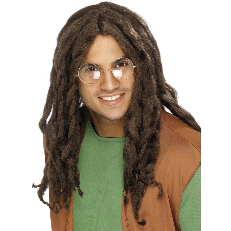 70s Brown Dreadlocks Mens Costume Wig
