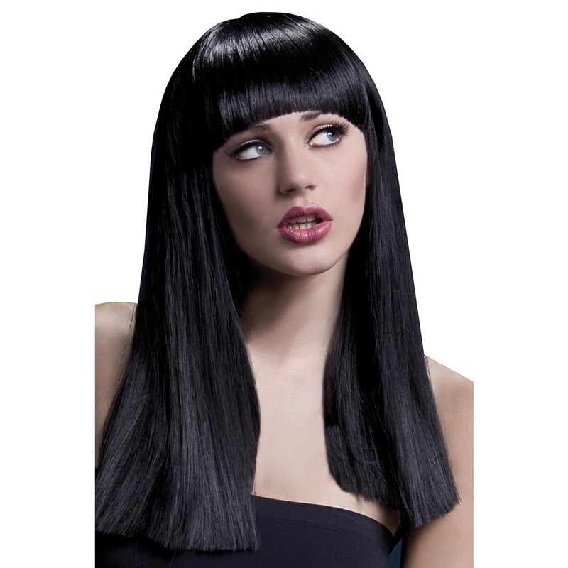 Alexia Womens Deluxe Long Black Fashion Wig