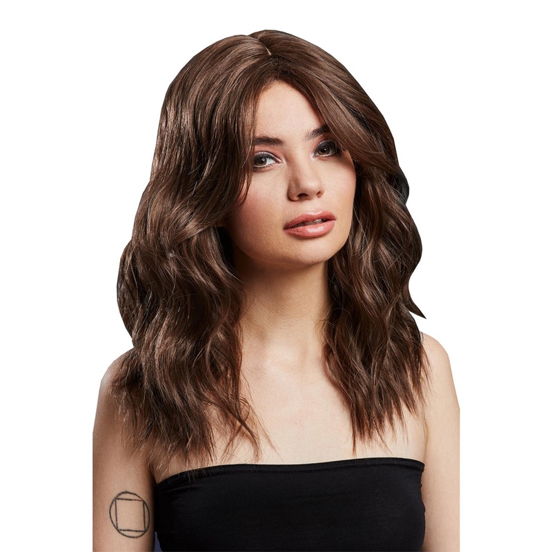 Ashley Womens Two Toned Brown Wavy Fashion Wig
