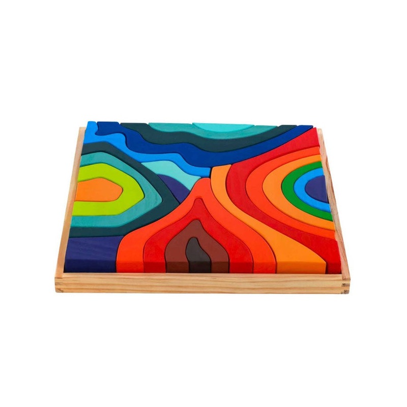 Colourful Abstract Childrens Building Blocks Set