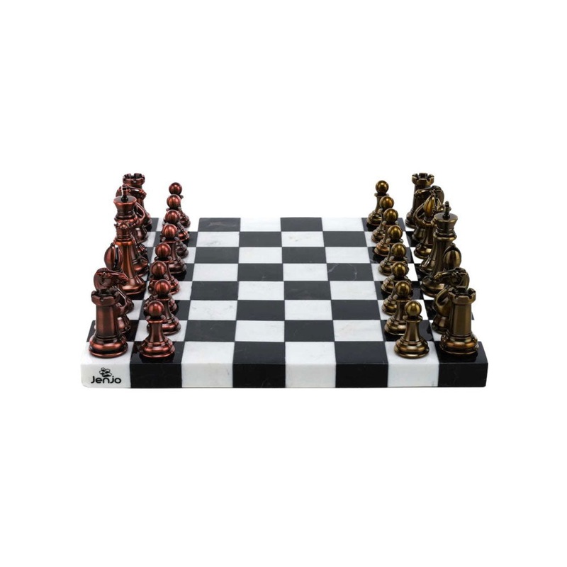 Deluxe Marble Chess Set with Resin Pieces