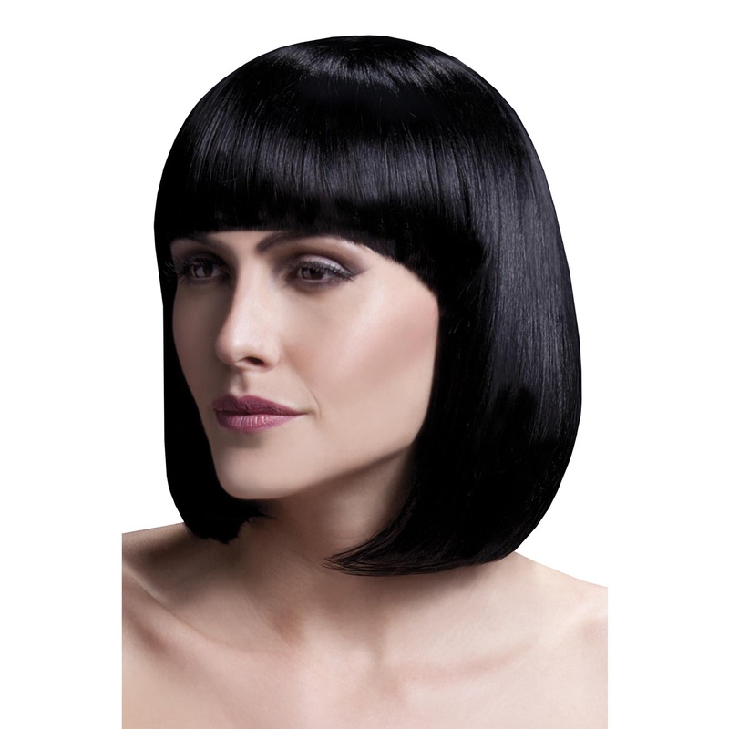 Elsie Womens Black Bob Deluxe Fashion Wig