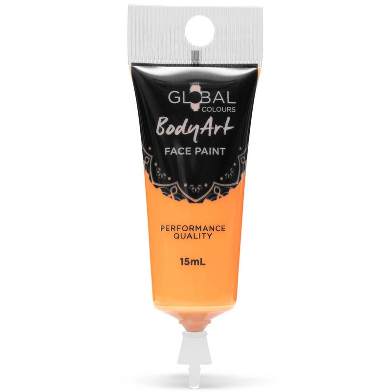 Global Bodyart Orange 15ml Tube Liquid Makeup